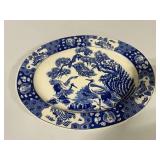 Vintage Japanese Blue and White Porcelain Platter