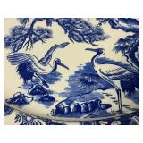 Vintage Japanese Blue and White Porcelain Platter