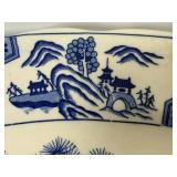 Vintage Japanese Blue and White Porcelain Platter