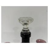 Cambridge Amethyst Glass Decanter and Six Matching Cordial Glasses