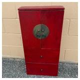 Asian Style Red Jewelry Cabinet