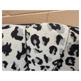 Vintage Queen Anne Style Arm Chair with Leopard Print Material