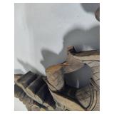 Two Wood Carved Asian Themed Corbels