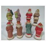 "Santas Around the World" Santa Claus Porcelain Figurines Set of 8