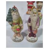 "Santas Around the World" Santa Claus Porcelain Figurines Set of 8