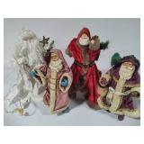 Old World Santa Figurines and Tree Toppers