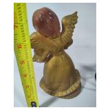 Vintage Electric Holiday Flickering Electric Candle and Angel Music Box