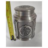 Tumasek Pewter Tea Cannister and Tea Pot with Lid