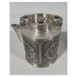 Tumasek Pewter Tea Cannister and Tea Pot with Lid