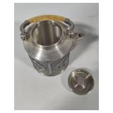 Tumasek Pewter Tea Cannister and Tea Pot with Lid
