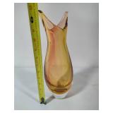 Hand Blown Murano Mid Century Art Glass "Beak" Style Vase