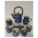 Otagiri Blue Stoneware Teapot Set