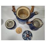 Otagiri Blue Stoneware Teapot Set