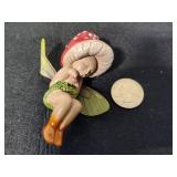 Small Mushroom Glass Vases & Fairy Shelf Sitter