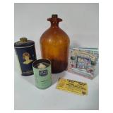Vintage Hi-Lex Bleach Bottle & Misc Vintage Health & Beauty Items