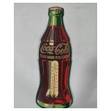 Vintage Coca Cola Hanging Tin Thermometer