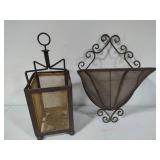 Mesh & Metal Lantern & Wall Hanging Decor