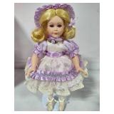 Paradise Galleries "April" Porcelain Doll w/Stand