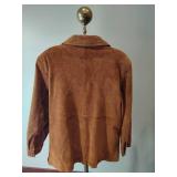 Brown Suede Leather Coat XL Cherokee