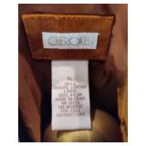 Brown Suede Leather Coat XL Cherokee