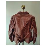 Brown Leather Jacket Colleen Lopez 1X