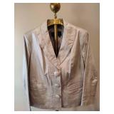 Silver Tone Leather Jacket - Terry Lewis 1X
