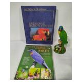 Bird Books and Parrot Statue