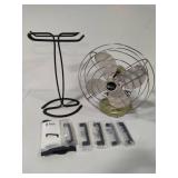 Vintage Fan, Drawer Pulls & Towel Holder