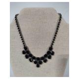 Weiss Black Rhinestone Necklace