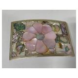 Abalone & Silver Tone Belt Buckle