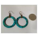 925 Jay King Blue & Green Turquoise Sterling Silver Earrings