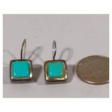 925 Jay King Blue & Green Turquoise Sterling Silver Earrings