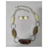 925 Jay King DTR Multi Colored Stone Necklace & Earring Set