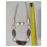 925 Jay King DTR Multi Colored Stone Necklace & Earring Set