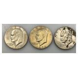1974 & 74 D Eisenhower One Dollar Coins