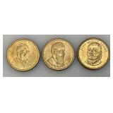 11 Misc. Presidential One Dollar Coins