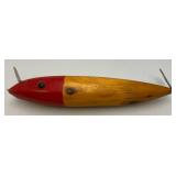 Vintage 18" Wooden Lure Décor (Wood Cracked On Bottom) Adds Character
