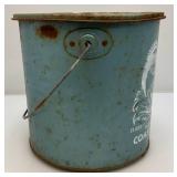 Vintage Metal Coast To Coast Stores Fine Tackle Minnow Bucket (Missing Lid) But Cool Man Cave Item