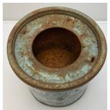 Vintage Metal Coast To Coast Stores Fine Tackle Minnow Bucket (Missing Lid) But Cool Man Cave Item