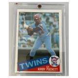 1985 Topps Kirby Puckett Rookie Card In Protective Hard Sleeve