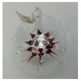 EST. $45.00-$75.00 Hofgut Sternen UFO- Spinnekugel German Hand Blown Atomic Virus Glass Ornament