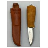 EST. $110.00 - $145.00 HELLE SKOG Knife With leather Sheath