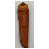 EST. $110.00 - $145.00 HELLE SKOG Knife With leather Sheath
