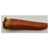 EST. $110.00 - $145.00 HELLE SKOG Knife With leather Sheath