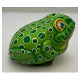 Vintage Key Wind Tin Litho Frog 5"
