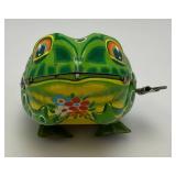 Vintage Key Wind Tin Litho Frog 5"