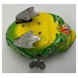 Vintage Key Wind Tin Litho Frog 5"