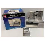 Russel Hobbs Classic Satin  Deluxe Food Slicer With Portion Scale (NIB)