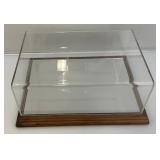 8" x 11" x 4" Acylic Display Cases With Mirrored Acrylic And Wood Base