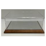 8" x 11" x 4" Acylic Display Cases With Mirrored Acrylic And Wood Base